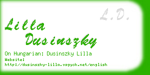 lilla dusinszky business card